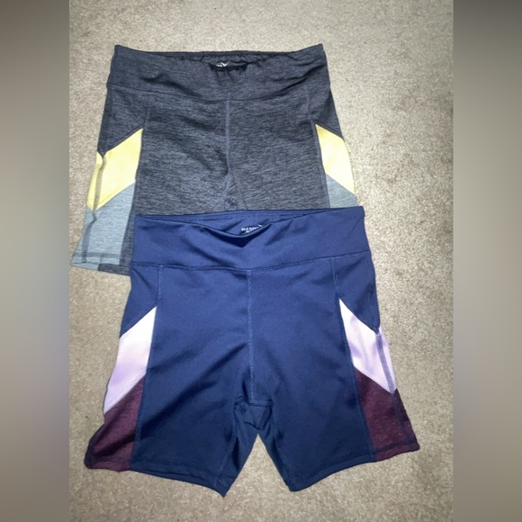 Old Navy Heathered Gray and Navy Athletic Shorts - Picture 1 of 3